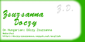 zsuzsanna doczy business card